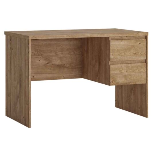 Felton Wooden Laptop Desk With 2 Drawers In Ribbeck Oak